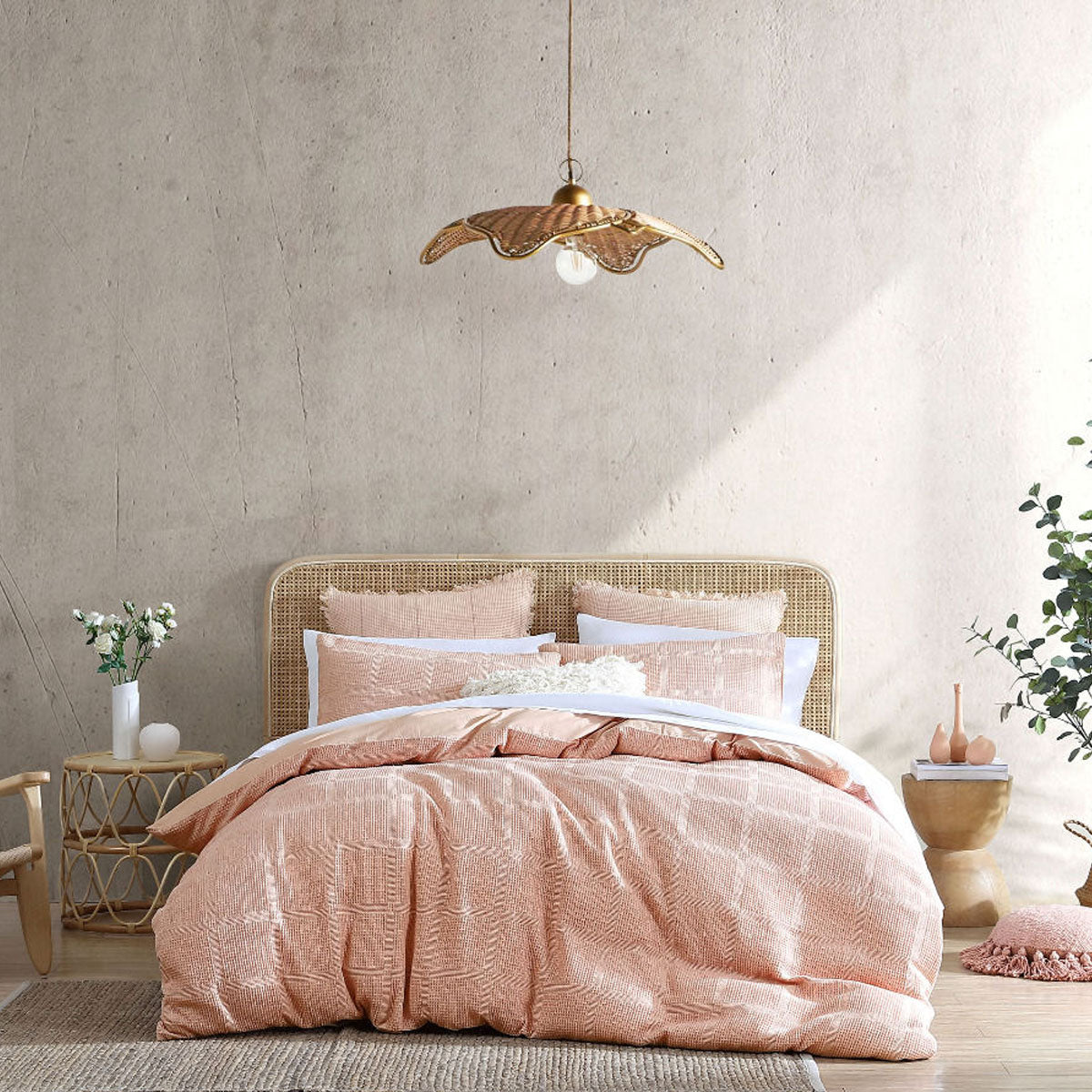 Linen House Galicia Peony Quilt Cover Set - Queen Size Floral Bedding with Pillowcases | Perfect for Master Bedroom, Guest Room & Boho Chic Home Decor