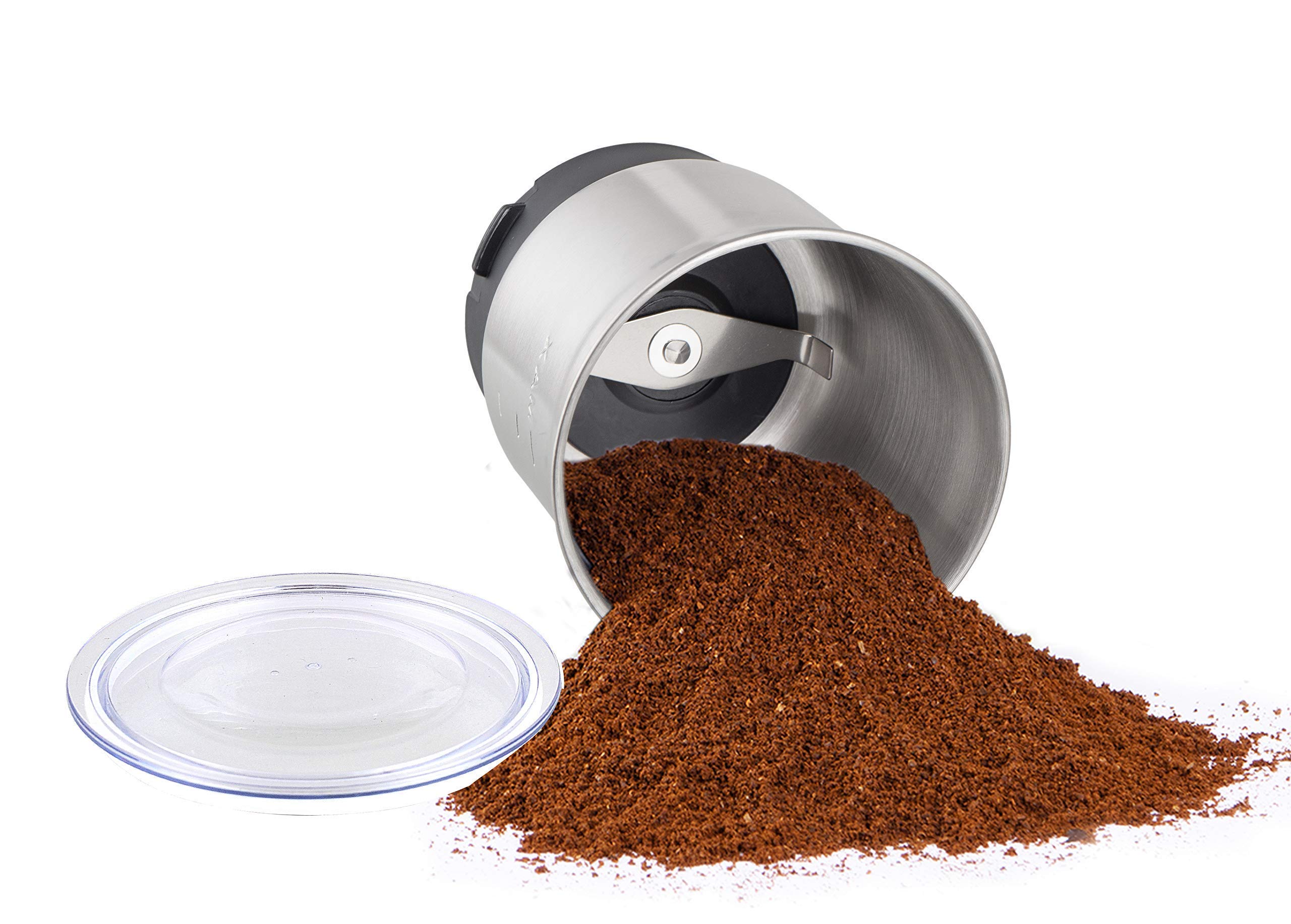 DR MILLS DM-7412N Electric Spice & Coffee Grinder with Dry & Wet Grinding Cups - Perfect for Freshly Ground Coffee, Spices, Nuts, and Baby Food at Home or Commercial Kitchens