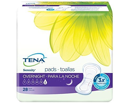 TENA Intimates Overnight Pads for Women - Super Absorbent Incontinence Pads for Heavy Bladder Leakage Protection | Comfortable & Discreet Protection for Nighttime Use, Travel & Daily Activities