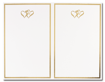 Elegant Gold Double Heart Wedding Invitations with Envelopes - Perfect for Bridal Shower, Anniversary & Romantic Events