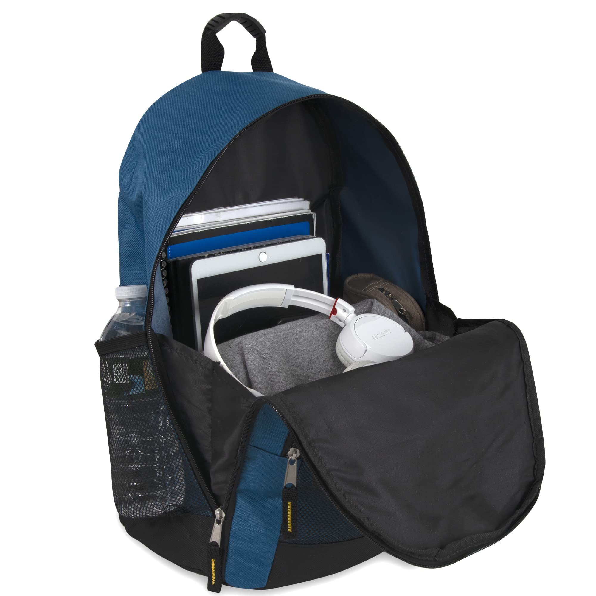 12 Pack 18 Inch Bulk Backpacks with Stationery Supplies - Preassembled Backpacks with Essential Office Supply Kit (Male Assortment) - Perfect for School, Work, Travel & Gifts