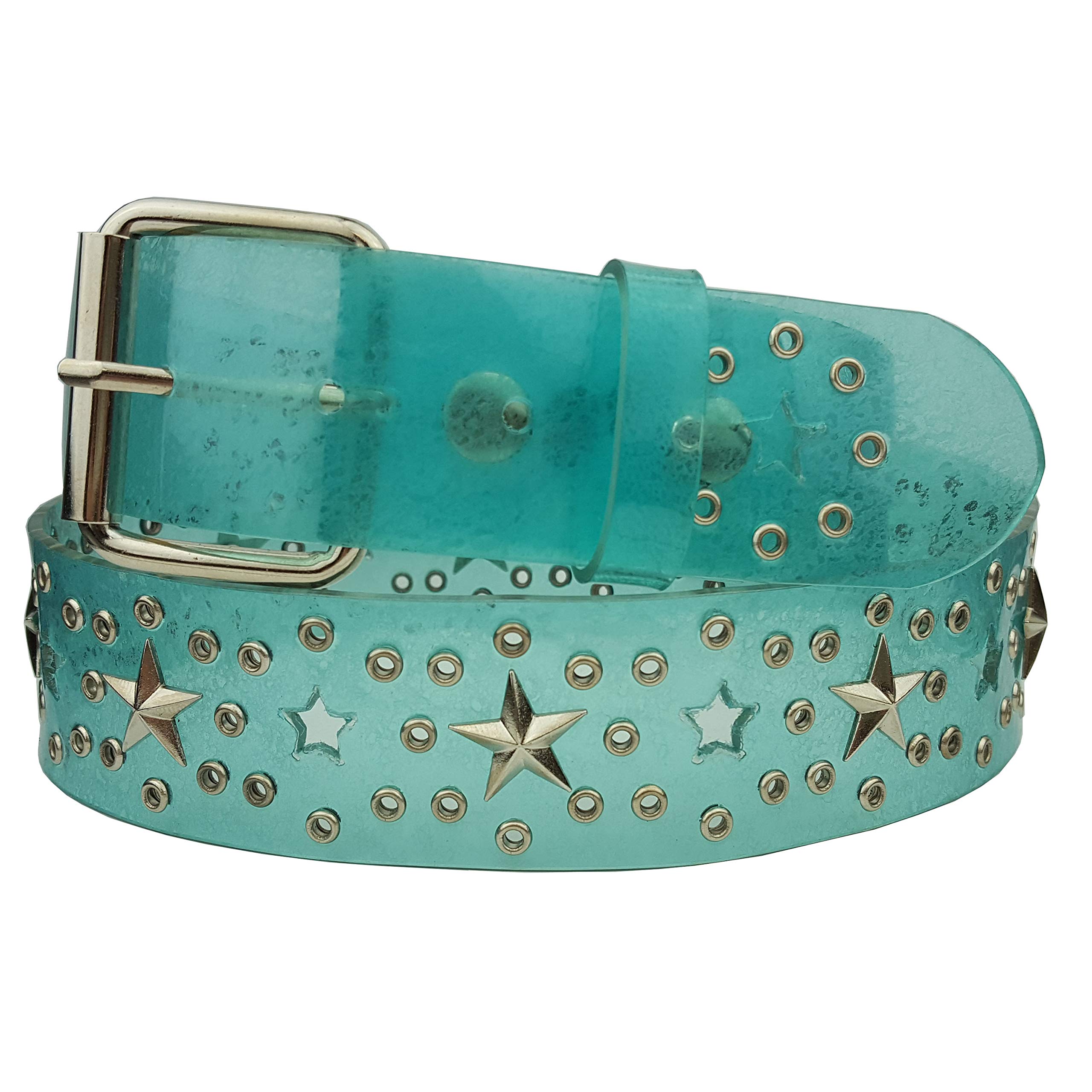 Fun Candy Color Star Jelly Studded Belt - Trendy Fashion Accessory for Women & Teens - Perfect for Parties, Concerts, and Everyday Outfits