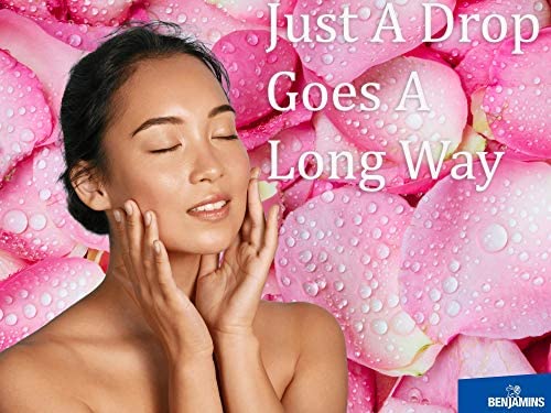 Benjamins Rose Water - 4oz | 100% Pure & Natural Facial Toner & Hydrating Mist | Perfect for Skincare Routine, Makeup Setting & On-the-Go Refreshment