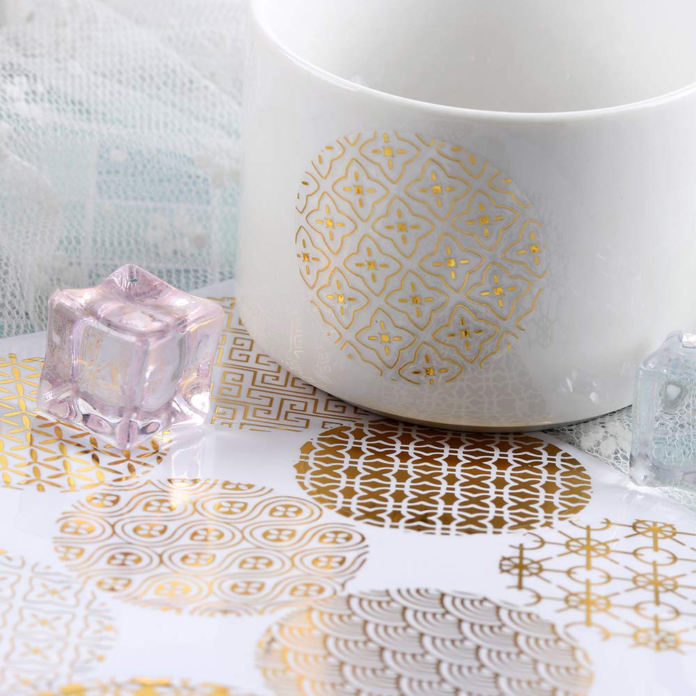 30 Sheets Decorative Gold Circle Envelope Seals - Self-Adhesive Stickers for Gift Wrapping, Wedding Invitations, Scrapbooking & DIY Crafts - Universal Sealing Labels for Boxes, Cards & Letters