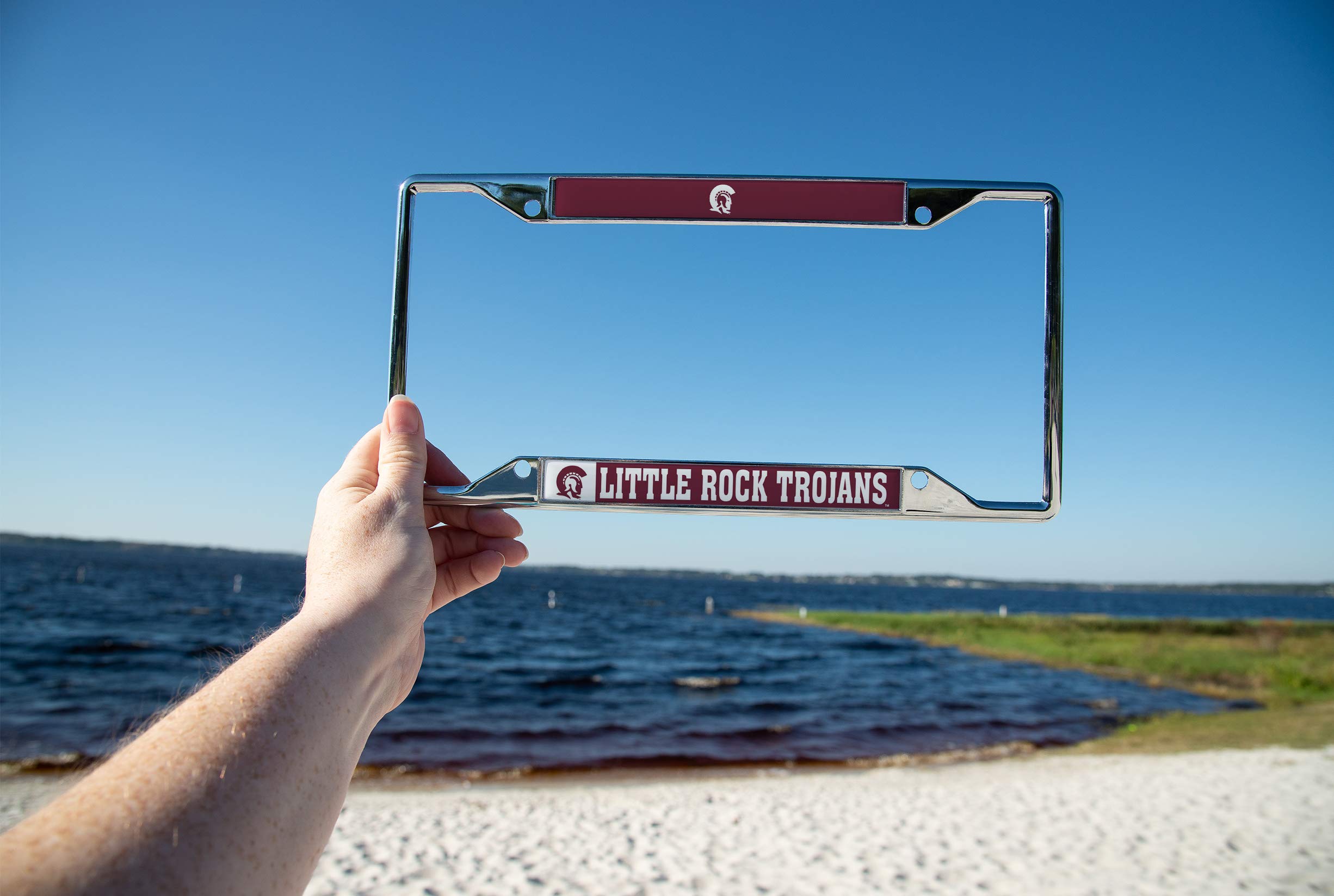 University of Arkansas at Little Rock Trojans Metal License Plate Frame - Desert Cactus Design Car Accessories for Front or Rear - Perfect for Alumni, Fans & Game Day Spirit