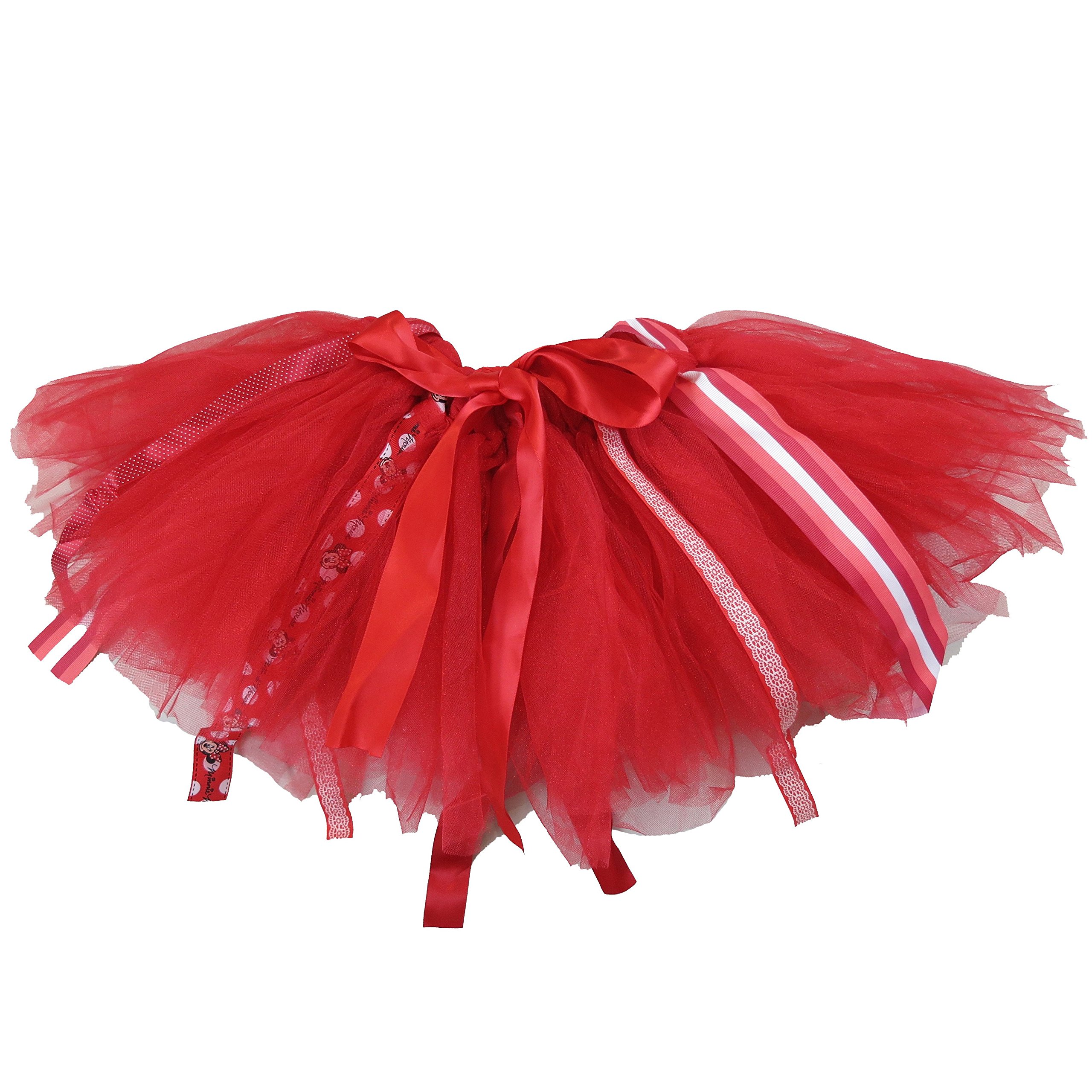 Girl's Red Tutu Dress with Ribbon Trim - Perfect for Ballet Recitals, Dance Performances & Birthday Parties