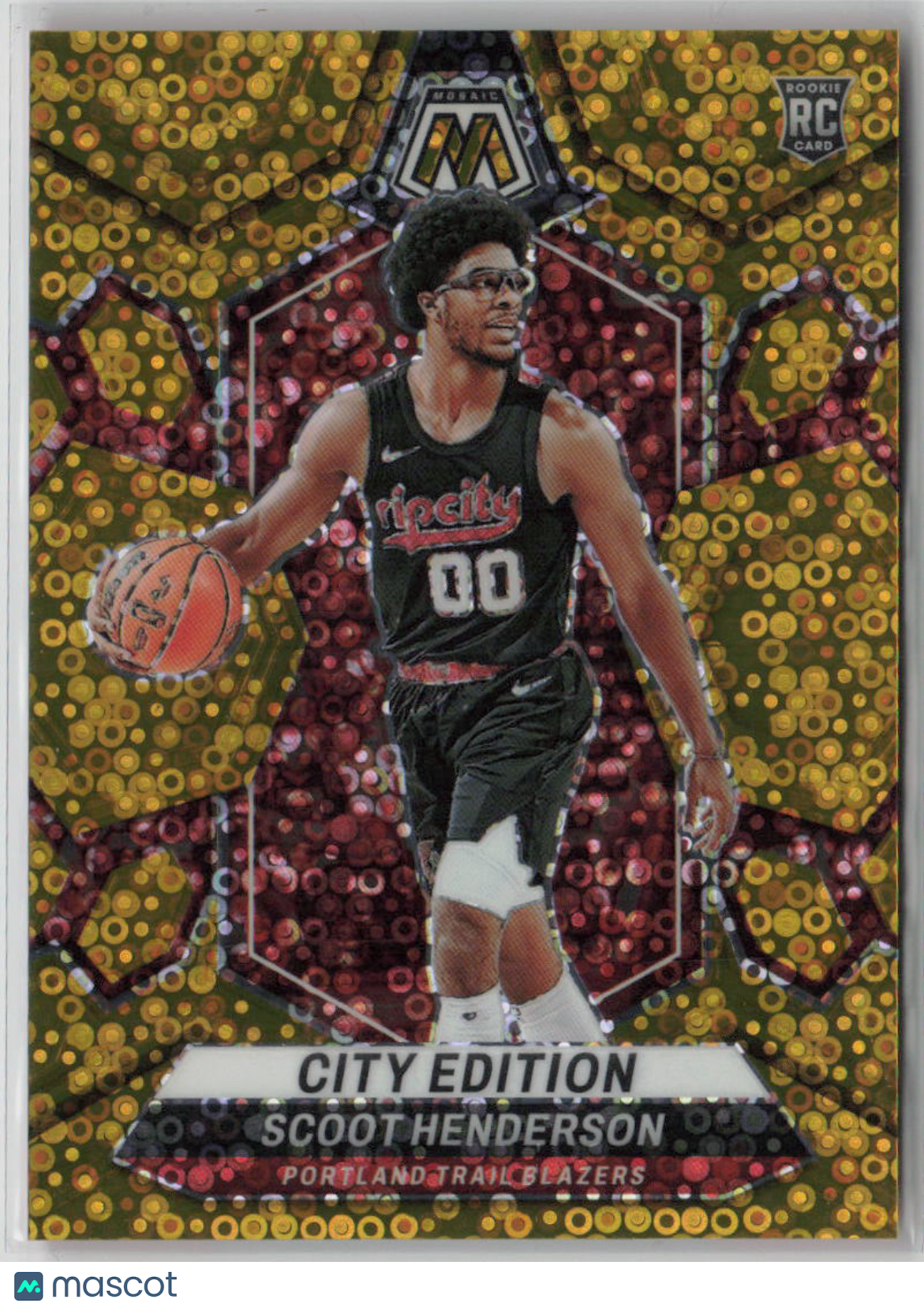 2024 Panini Mosaic Scoot Henderson Gold Fast Break 09/10 Rookie Card #275 - City Edition | NBA Collectible for Fans & Investors | Perfect for Trading, Displaying, and Portfolio Growth