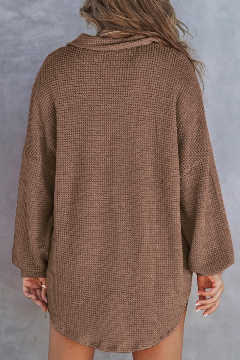 Half Button Long Sleeve Sweatshirt for Women - Comfortable Pullover Top with Button Detail - Casual Fall Winter Fashion for Outfits, Layering & Daily Wear