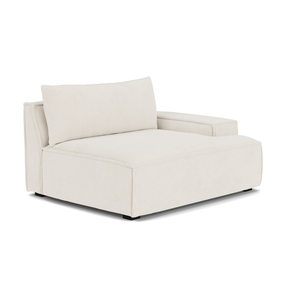 Daphne Velvet 1 Seater Right Arm Modular Sofa - Modern Living Room Furniture for Small Spaces, Apartments & Studios | Comfortable Single Seater Couch with Adjustable Design