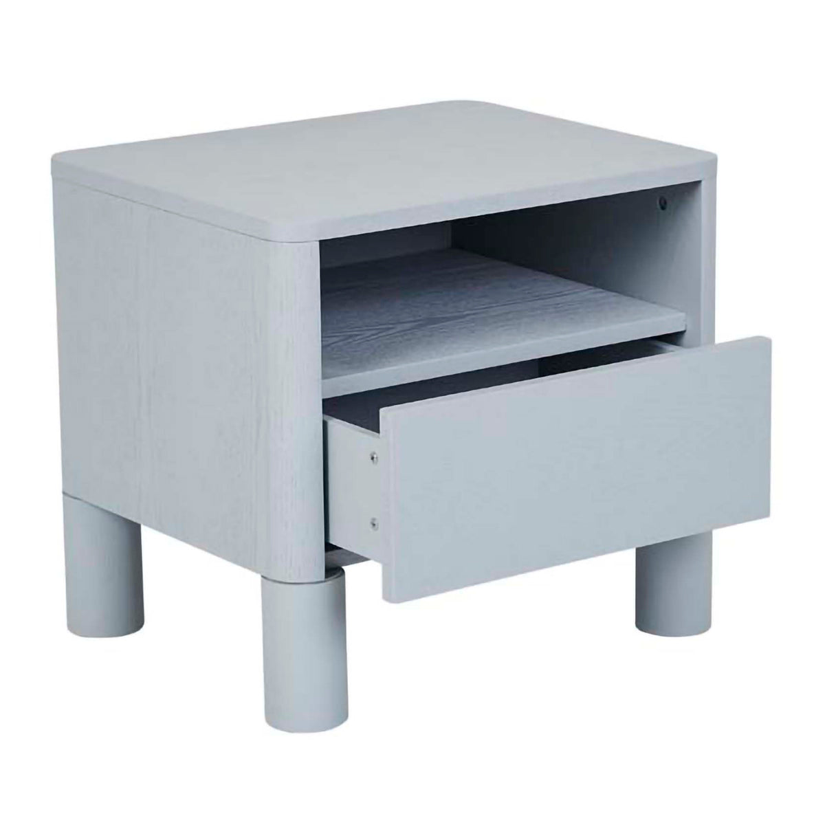 Modern Open Bedside Table - Minimalist Nightstand with Storage Shelf for Bedroom, Living Room & Office - Perfect for Small Spaces, Books, Alarm Clock & Decor