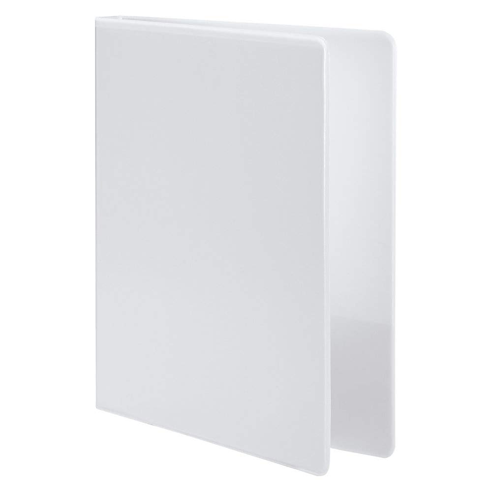 Wilson Jones 3 Ring Binder 1/2 Inch - Round Ring View Binder Letter Size, Customizable White 362 Series (W362-13WV) - Perfect for School, Office & Home Organization