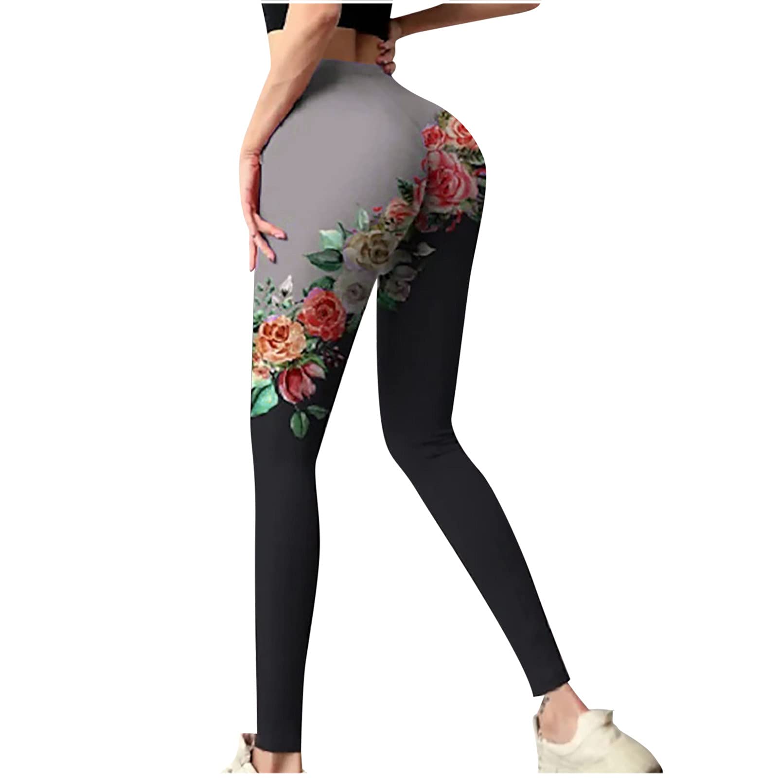 Women's High Waisted Leggings - Butt Lifting Yoga Pants for Summer & Fall - Cottagecore Athletic Workout Tights | Perfect for Gym, Running & Casual Wear