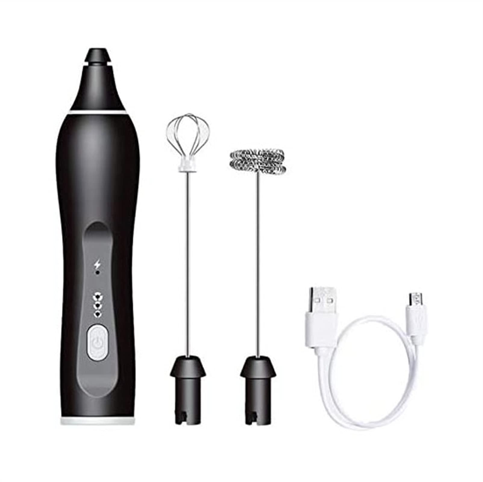 Pictetw Rechargeable Electric Milk Frother - 3 Speed Adjustable USB Handheld Frother for Bulletproof Coffee, Protein Shakes, Matcha, Hot Chocolate & Lattes | Perfect for Home, Office & Travel Use