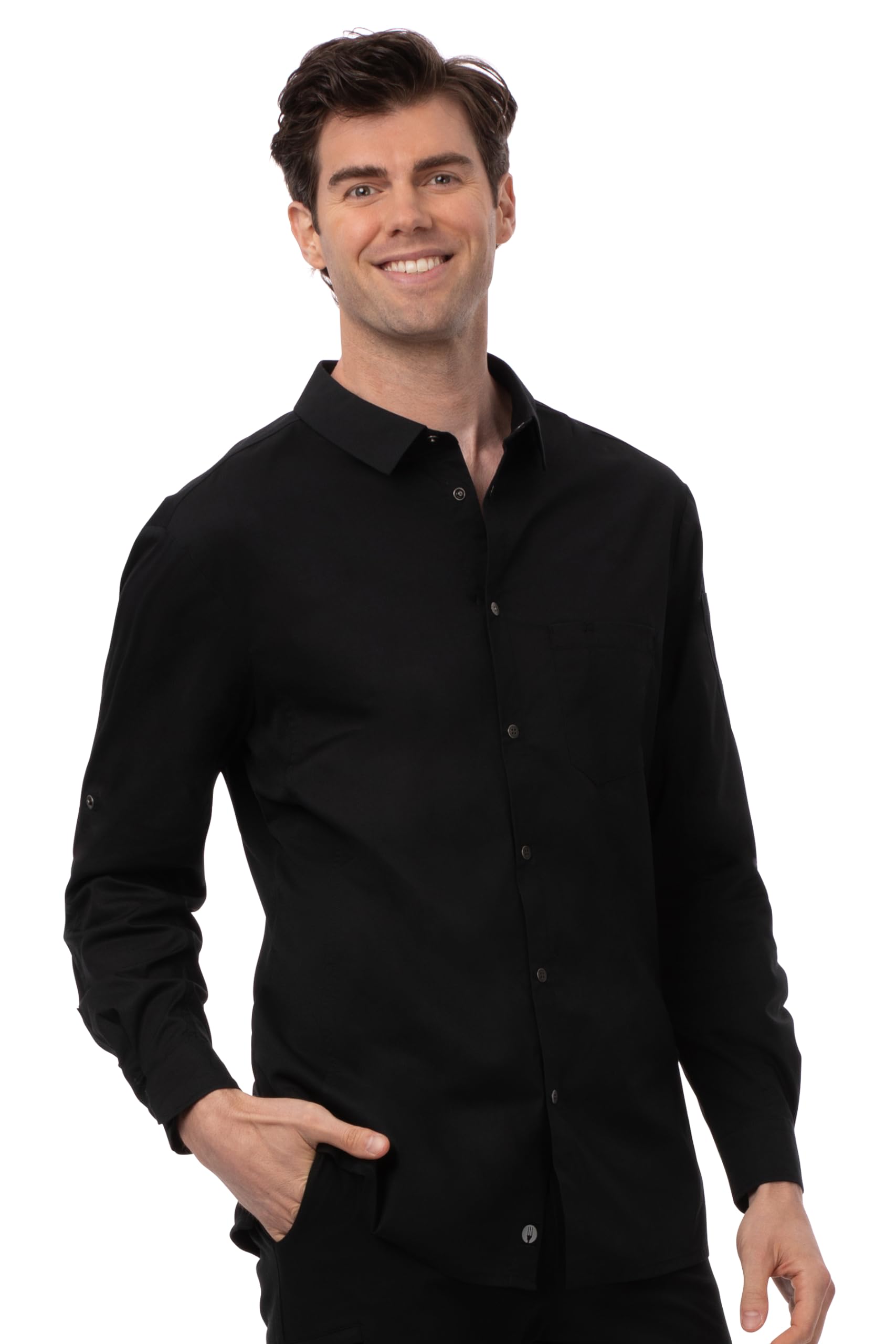 Chef Works Men's Seville Breathable Mesh Panel Work Shirt - Professional Kitchen Uniform for Chefs & Restaurant Staff