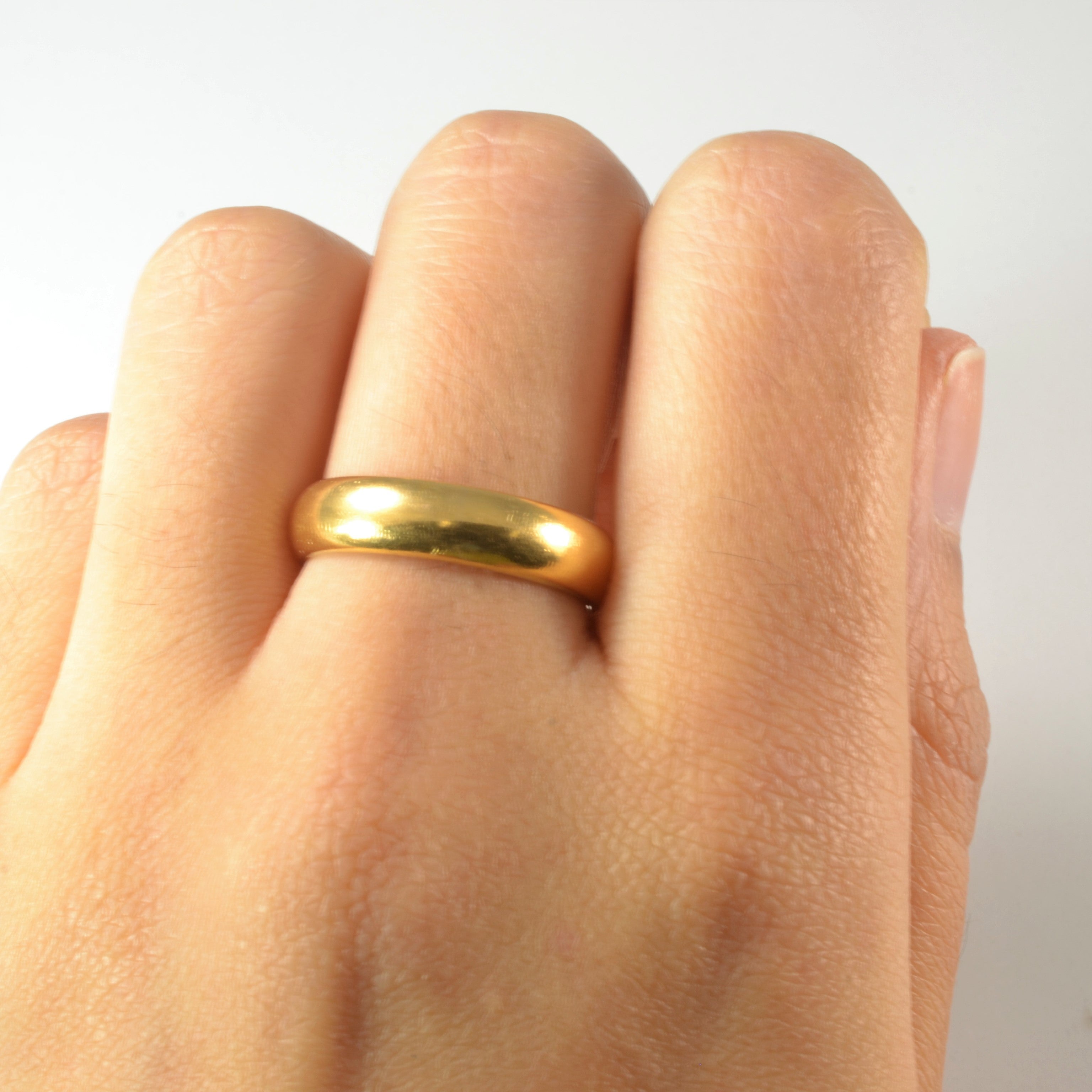 14K Heavy Yellow Gold Band Ring for Men & Women - Size 7.25 | Classic Wedding Band, Anniversary Gift, Everyday Jewelry | Perfect for Engagements, Weddings & Special Occasions