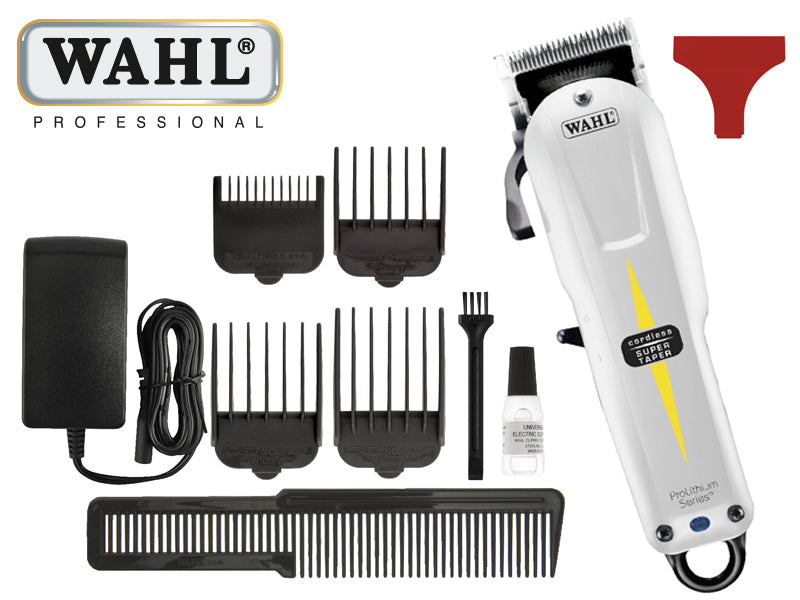 Wahl Super Taper Cordless Hair Clipper for Men - Professional Barber Trimmer with Lithium-Ion Battery - Perfect for Home Haircuts, Beard Trimming & Grooming