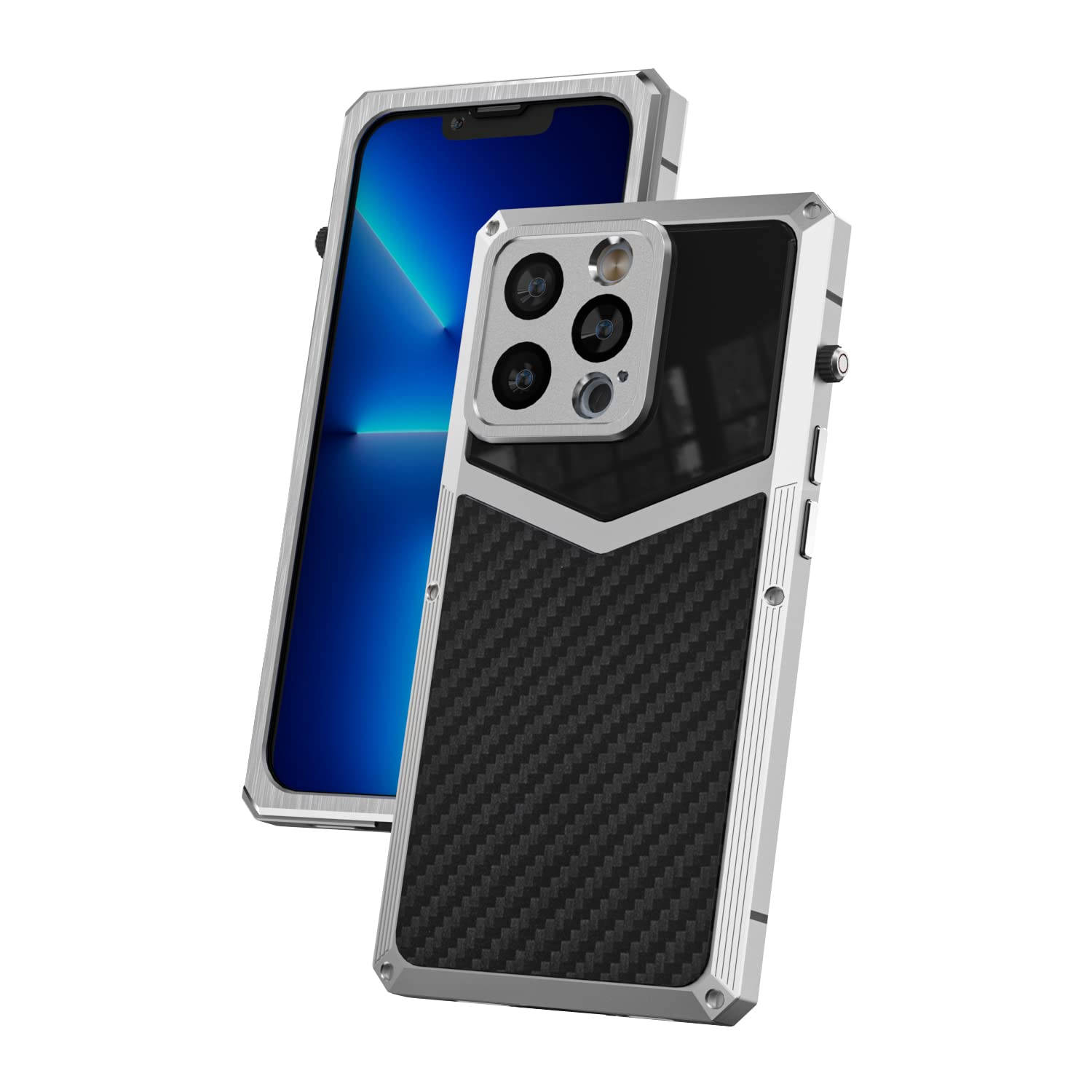 Premium Carbon Fiber & Aluminum iPhone 13 Pro Max Case (6.7