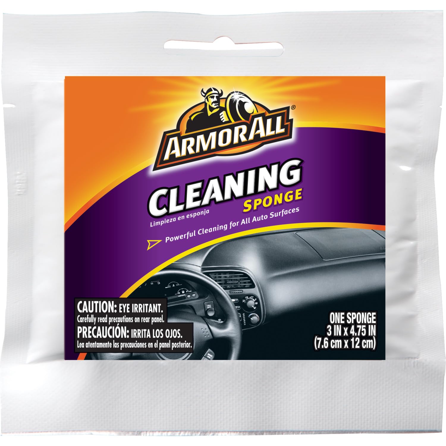 Armor All Car Wash Sponge - Premium Cleaning Sponge for Cars, Trucks & Motorcycles | Gentle Scratch-Free Wash for Paint & Windows | Perfect for Hand Washing, Detailing & Auto Care