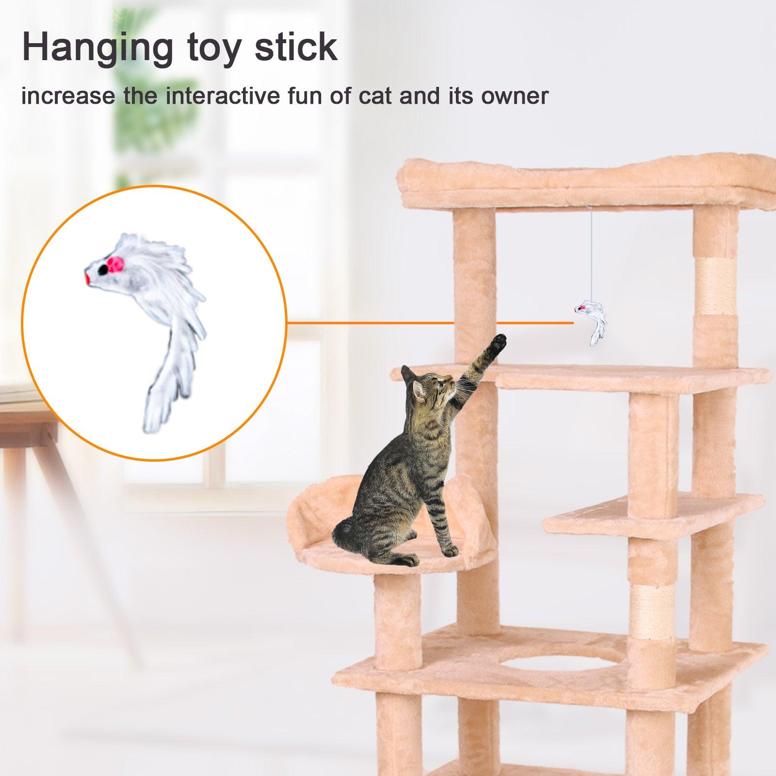 Premium Cat Climbing Tree with Scratching Posts - Multi-Level Cat Tower for Indoor Cats - Perfect for Play, Exercise & Napping - Ideal for Small Spaces & Apartments