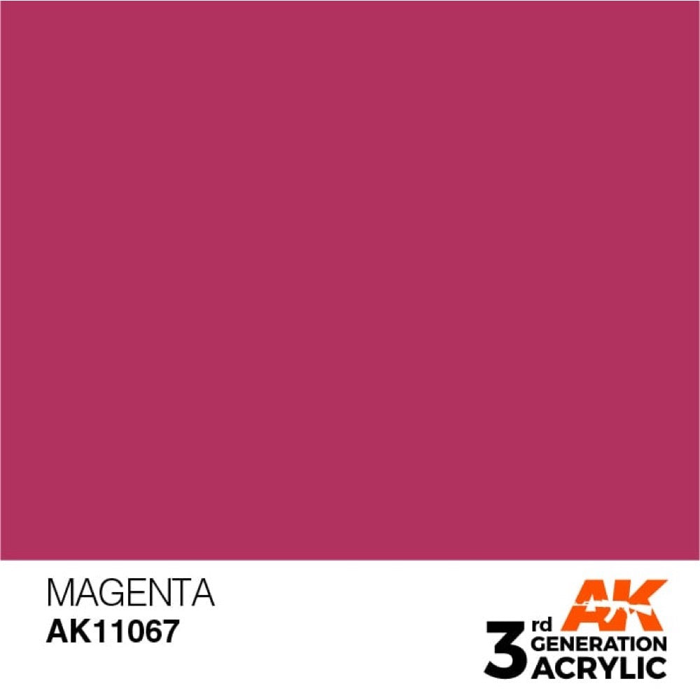 AK Interactive AK11067 Magenta Acrylic Paint - 17ml Bottle (3rd Generation) for Miniature Models, War Gaming & Scale Modeling