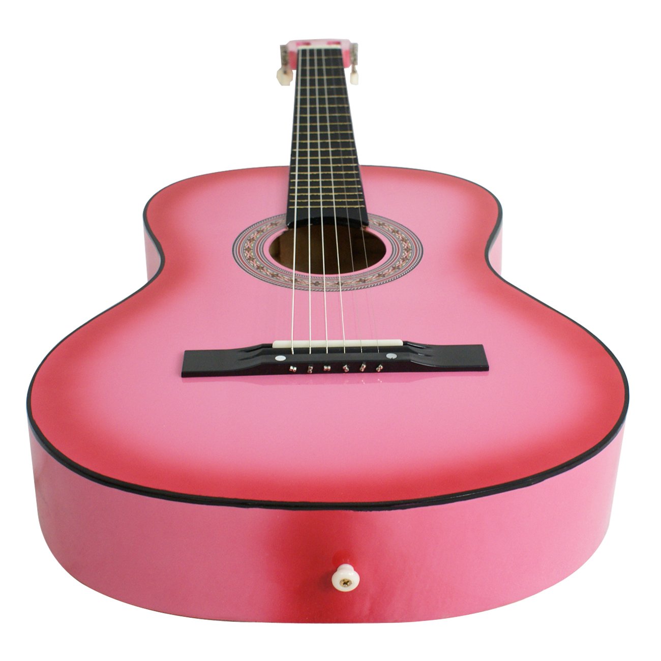 Smartxchoices 38-Inch Acoustic Guitar Bundle with Gig Bag, Strap, Pitch Pipe, Extra Strings & Picks - Pink 6-String Guitar for Beginners, Kids, Girls & Students (Right-Handed) | Perfect for Home Practice, Music Lessons & Gift Giving