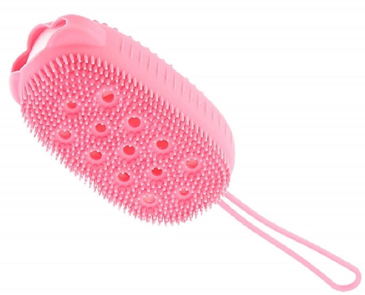 Naivete Silicone Bubble Bath Brush - Double Sided Foaming Shower Sponge with Shampoo Dispenser for Body & Face Cleansing - Quick Lathering Bath Brush (Multicolor, 1pc) - Perfect for Spa, Exfoliation & Relaxing Bath Time