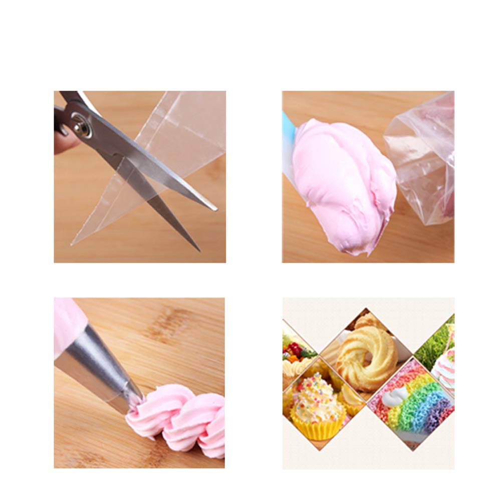 100 Pcs Disposable Pastry Piping Bags - Premium Cake Decorating Tools for Icing, Crepe & Cake Carving - Perfect for Bakeries, Home Baking & Professional Cake Design