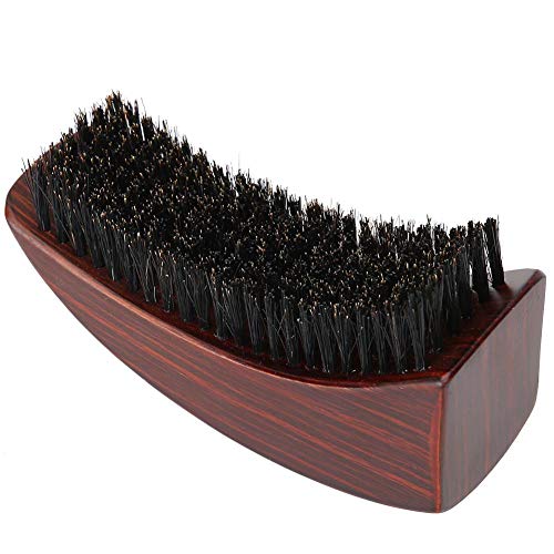 Men's Beard Brush with Anti-Frizz Bristles - Curved Mustache & Face Massage Brush for Shaving, Grooming & Barber Tools - Perfect for Daily Use at Home or Salon