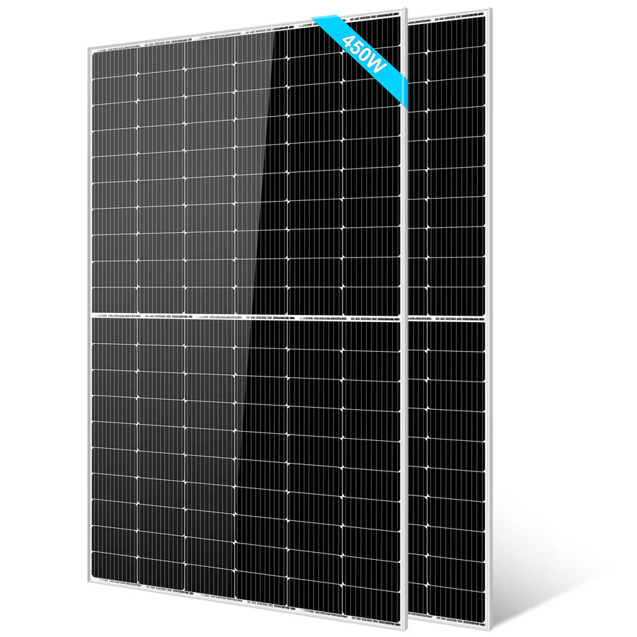 SunGoldPower 450W Monocrystalline PERC Solar Panel - High Efficiency Solar Panel for Home, RV, Boat & Off-Grid Power | Weather Resistant & Durable Solar Energy Solution