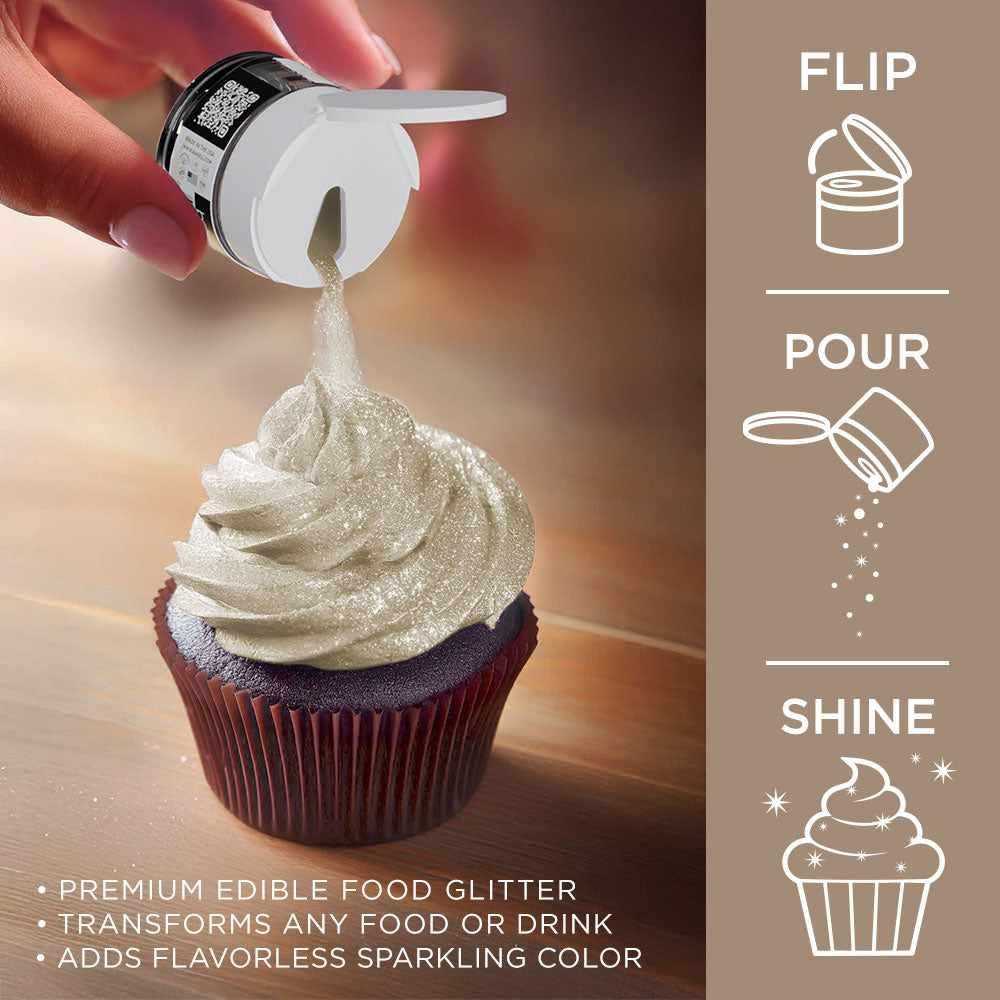 Edible Glitter for Baking & Decorating - Tinker Dust® Brown Food Grade Sparkle Dust (5g) - Perfect for Cakes, Cupcakes, Cookies & DIY Crafts