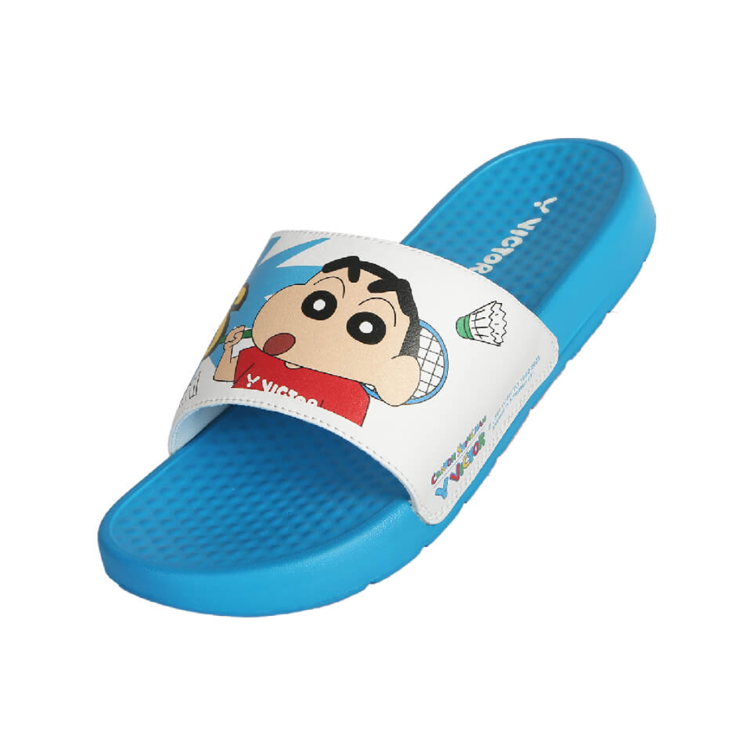 Victor 008CS FA Crayon Shinchan Slippers - Nautical Blue & Bright White Cartoon Character Sandals for Kids | Comfortable House Shoes for Indoor/Outdoor Wear, Anime Themed Gift for Children