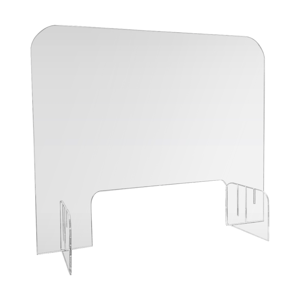 Adjustable Table Sneeze Guard - Clear Acrylic Desktop Protective Screen for Office, Restaurant & Home Use - Ideal for Social Distancing & Hygiene Protection