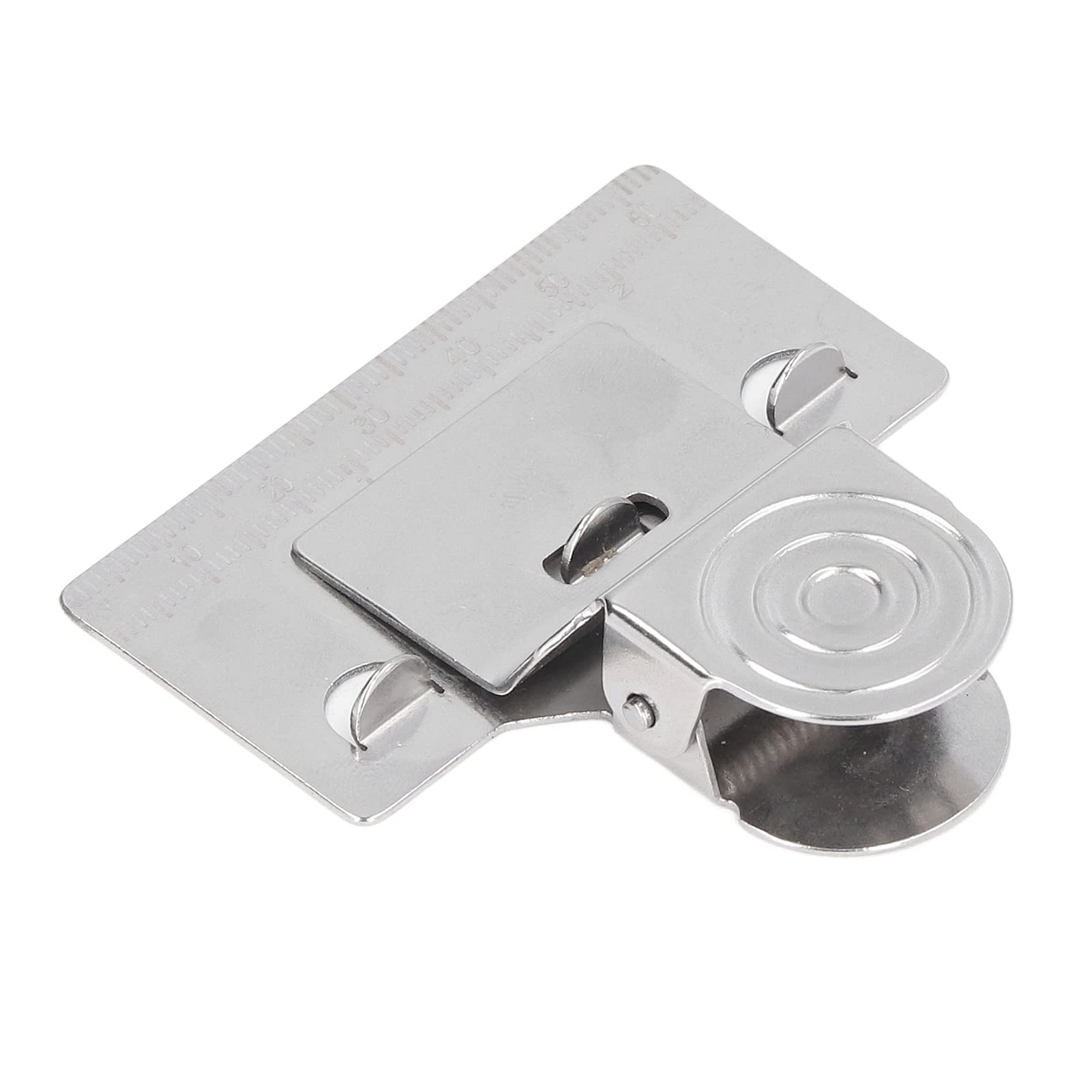 Stainless Steel Tape Positioning Clamp with Scale Lines - High Efficiency Measuring Tape Clip Tool for Construction, Woodworking & DIY Projects - Crack Resistant & Easy to Operate for Precise Measurements