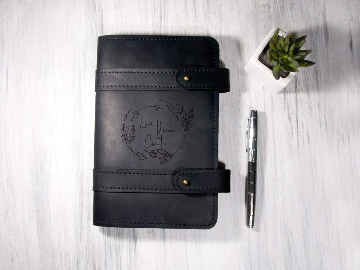 Premium Leather Travel Journal - Customizable B6 Notebook with Lined or Blank Pages, Perfect for Christmas, New Year & Holiday Gifts | Ideal for Adventure Logs, Creative Writing & Memory Keeping