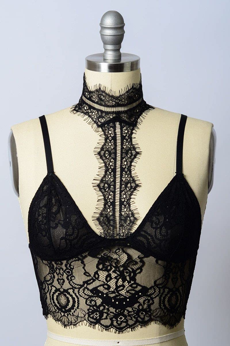 Lace Choker Bralette for Women - Swim & Sports Bra for Everyday Wear