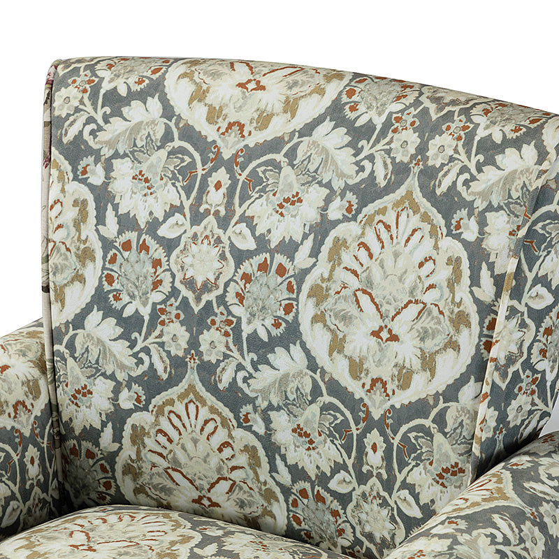 Artemisa Modern Floral Pattern Upholstered Armchair - Comfortable Living Room Accent Chair for Home Office & Lounge Decor
