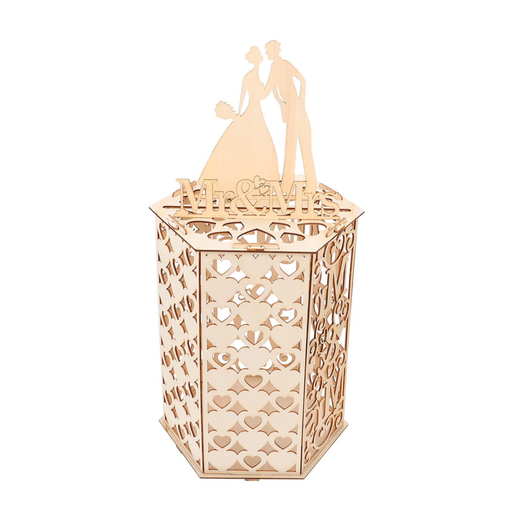 Angoily Wedding Card Holder - Elegant Wedding Memorial Sign & Greeting Cards Box for Reception, Gift Envelopes, Raffle Tickets - Perfect for Bridal Showers, Anniversaries & Special Events