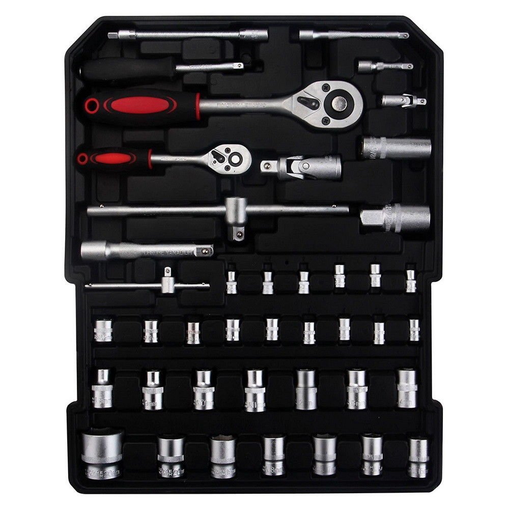 799-Piece Professional Mechanics Tool Kit with Wrenches, Sockets & Rolling Trolley Case - Complete Automotive Repair Tool Set for DIY, Home & Garage Use