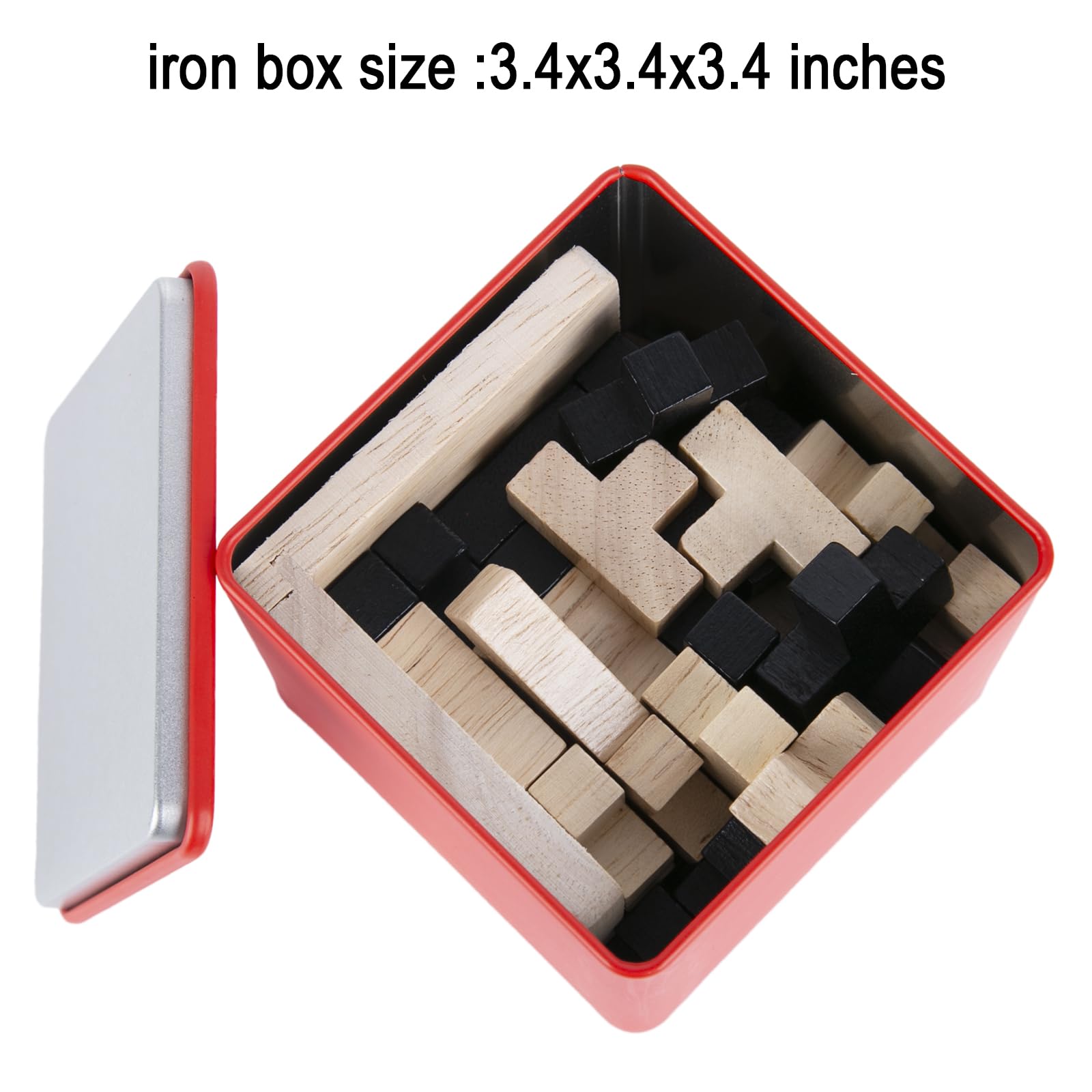 3D Wooden Russian Blocks Brain Teaser Puzzle - 54 Piece T-Shape Intelligence Toy for Adults & Kids | Educational Desk Game for Stress Relief & Family Fun