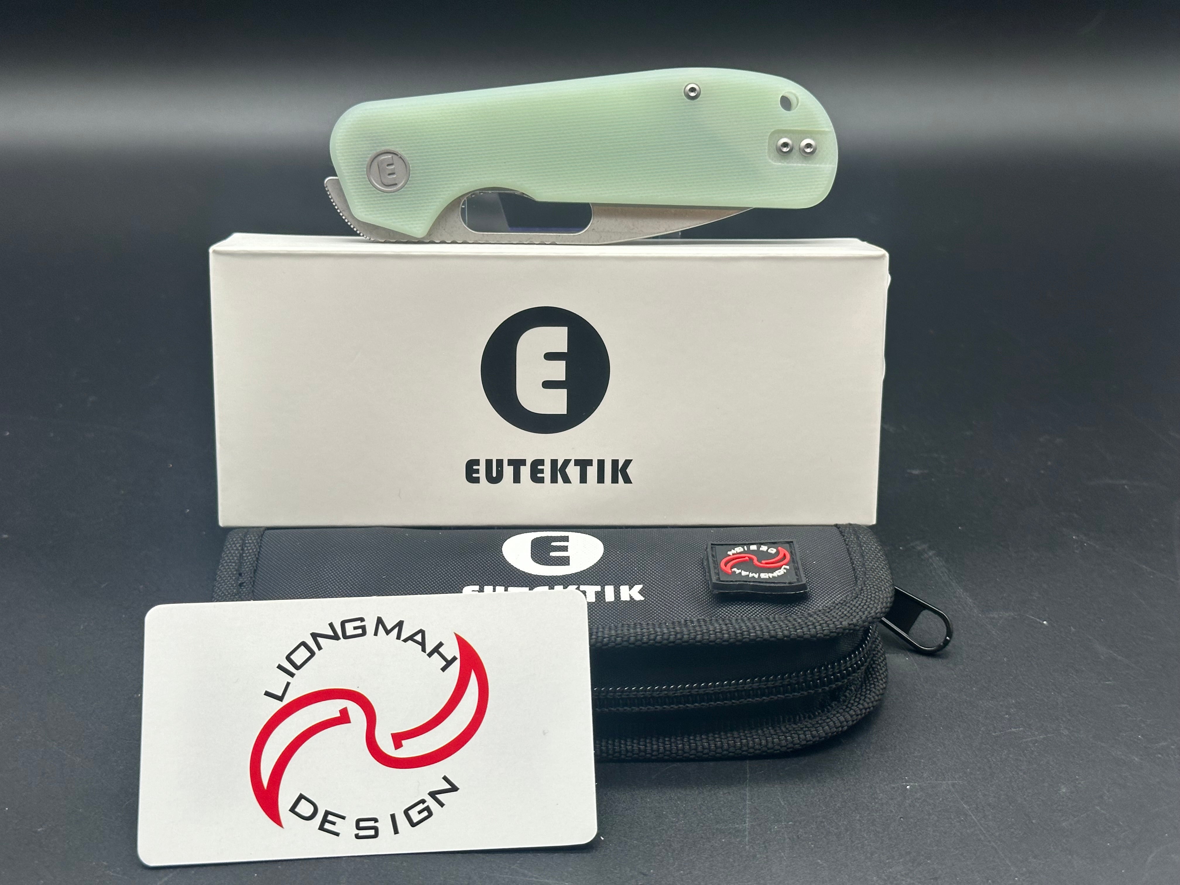 Eutektik EFD Jade Stonewashed Knife with LTK Koozie, Patch & Sticker - Perfect for Camping, Hiking & Outdoor Adventures