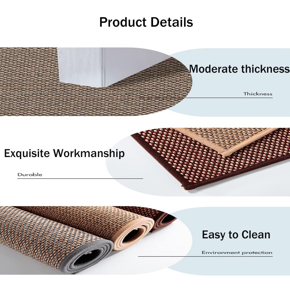 Farmhouse Kitchen Runner Rug - Non-Slip Anti-Fatigue Water Absorbent Soft Indoor Outdoor Rug - Perfect for Kitchen, Office, Laundry Room & Garage - Beige 24