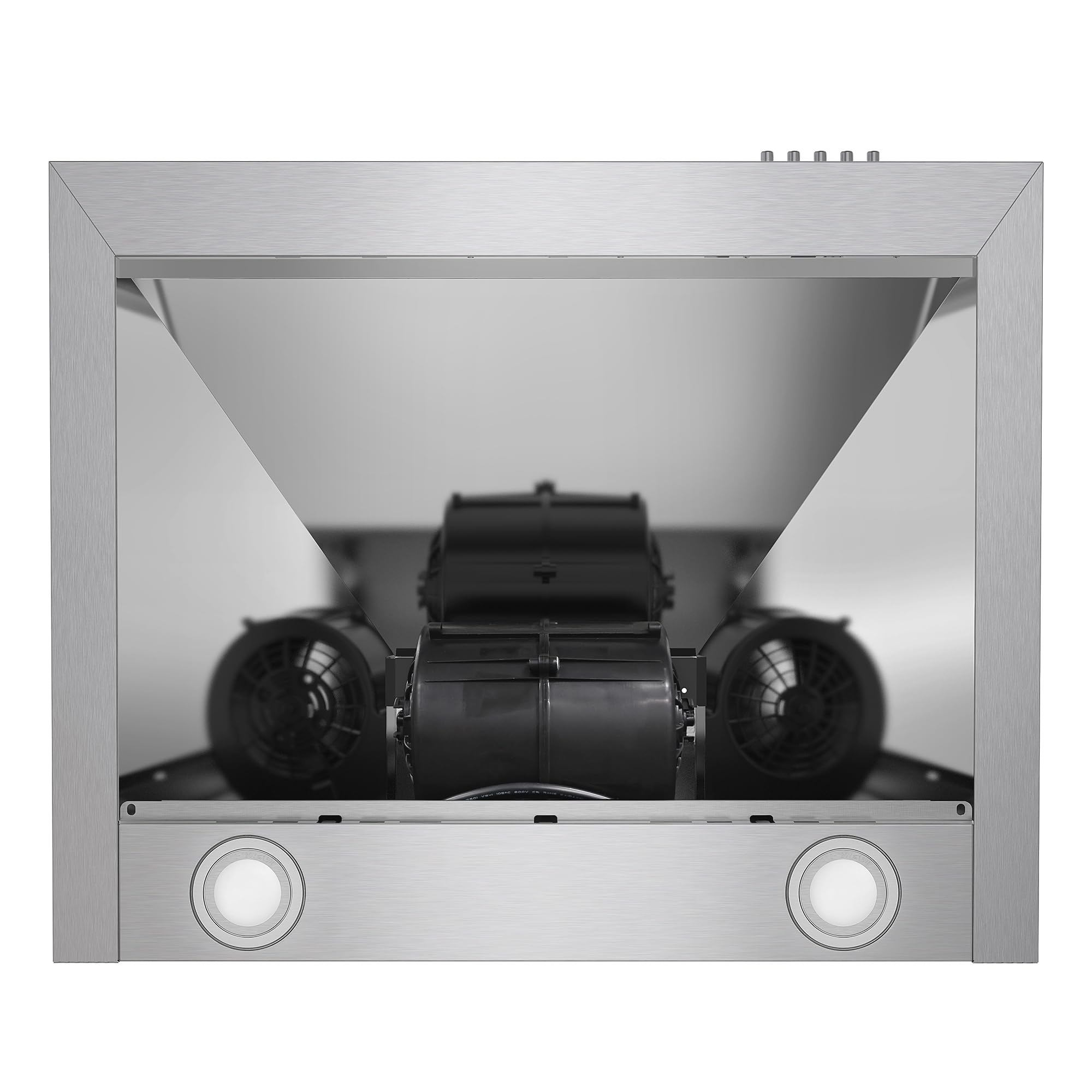 COSMO COS-6324EWH 24 Inch Stainless Steel Wall Mount Range Hood - 220 CFM Ducted Ventilation, LED Lighting & Button Controls | Perfect for Modern Kitchens, Cooking Ventilation & Smoke Removal