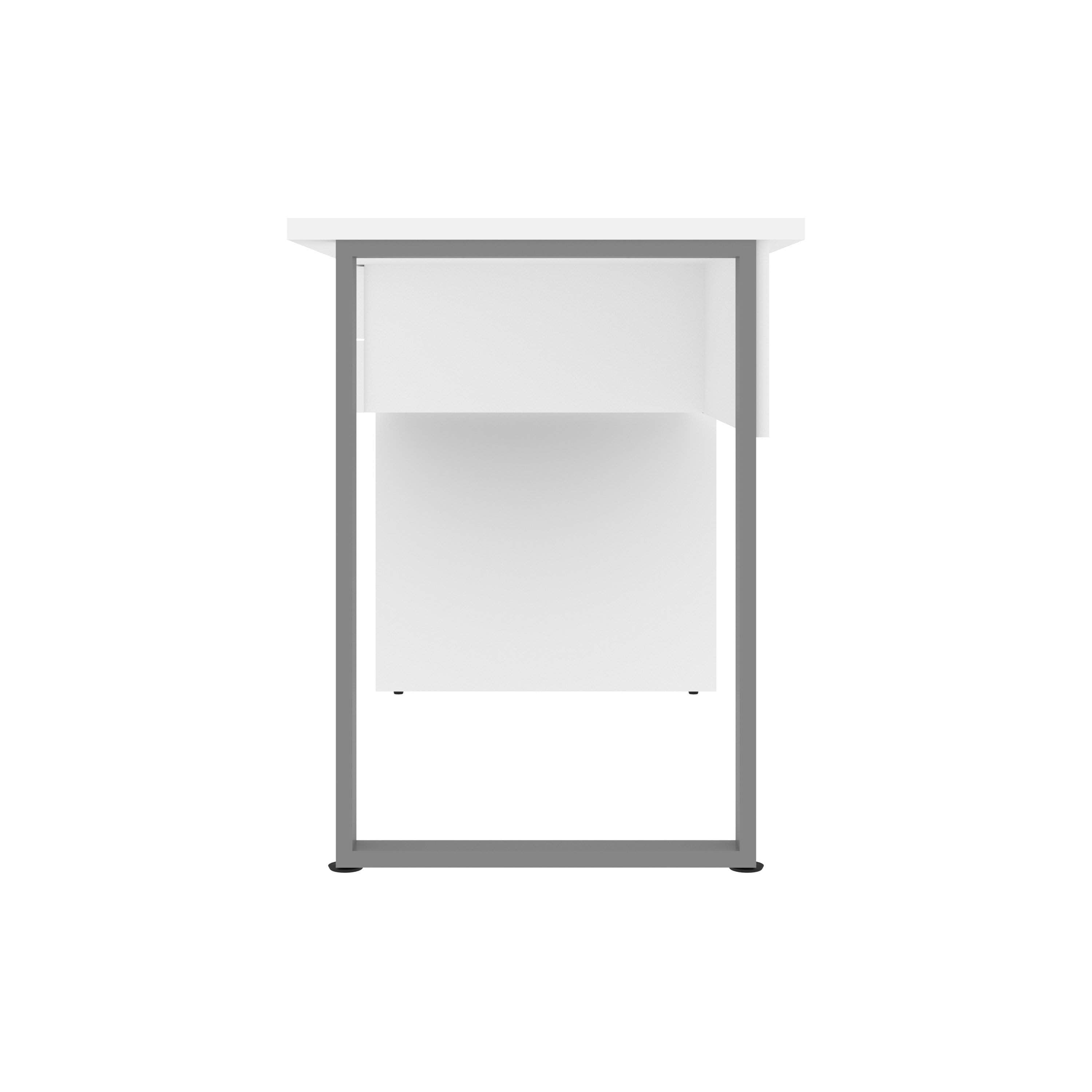 Solay 48W Reversible Small Table Desk with U-Shaped Metal Legs - 2 Color Options | Compact Study Desk for Dorm, Office & Small Spaces