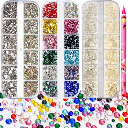 Colorful Rhinestones+Pearls