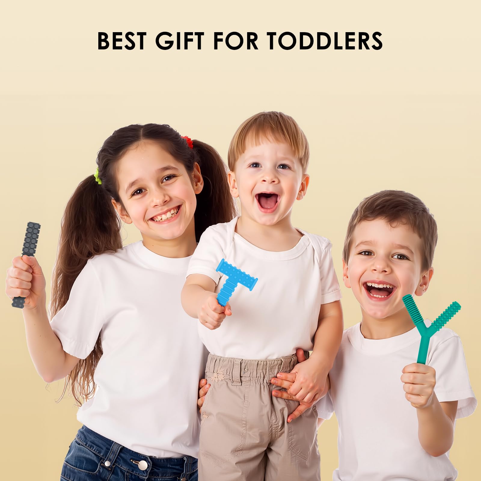 ERKOON 4 Pack Silicone Sensory Chew Toys for Autistic Children - Oral Motor Tools for Biting, ADHD, SPD & Special Needs - Teething Sticks for Kids with Autism - Perfect for Home, School & Travel Use