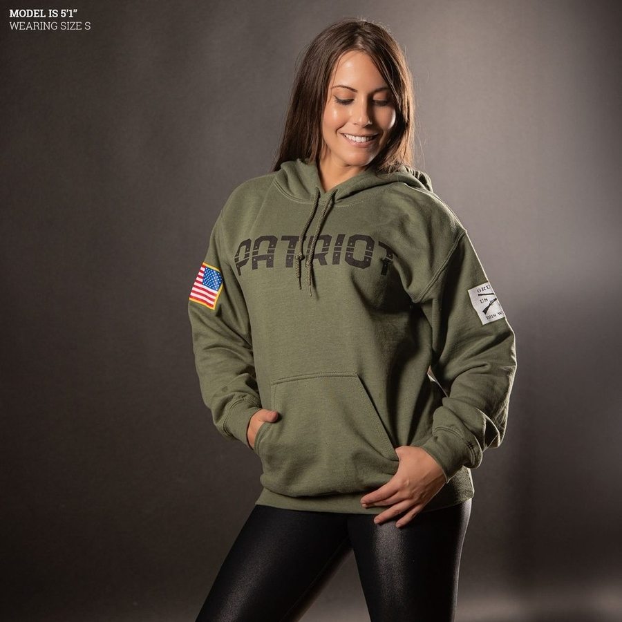 Patriot Hoodie for Men & Women - Military Green Tactical Sweatshirt | Warm & Comfortable Pullover for Outdoor Activities, Hiking, and Casual Wear