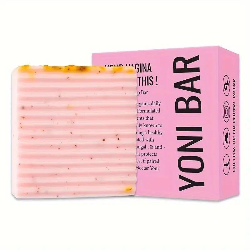 Yoni Bar Feminine Care Soap - Natural Pink Intimate Cleansing Bar for Women (1pc) | pH-Balanced, Organic & Gentle for Daily Hygiene & Sensitive Skin Care