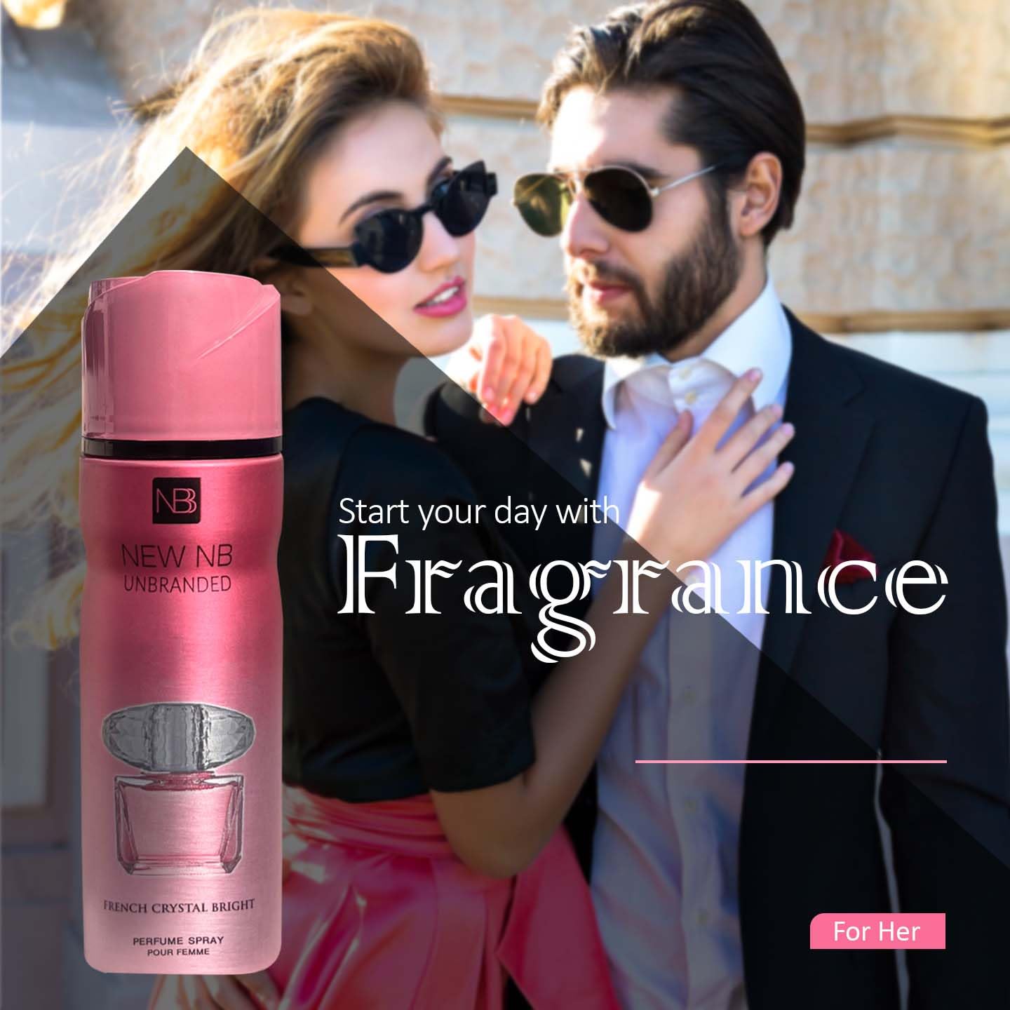 New Nb Unbranded French Crystal Bright Perfume Deodorant Spray for Women 200ml - Long Lasting Fragrance for Daily Use, Work & Special Occasions