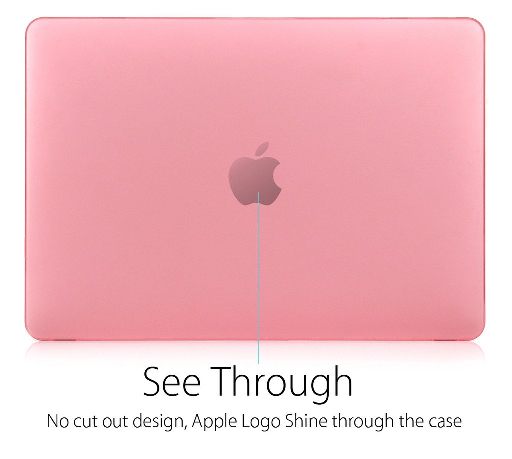 UESWILL 3-in-1 Matte Hard Shell Case Cover for MacBook 12 inch Retina Display Model A1534 with Keyboard Cover & Screen Protector - Pink | Protective Accessories for Work, School & Travel