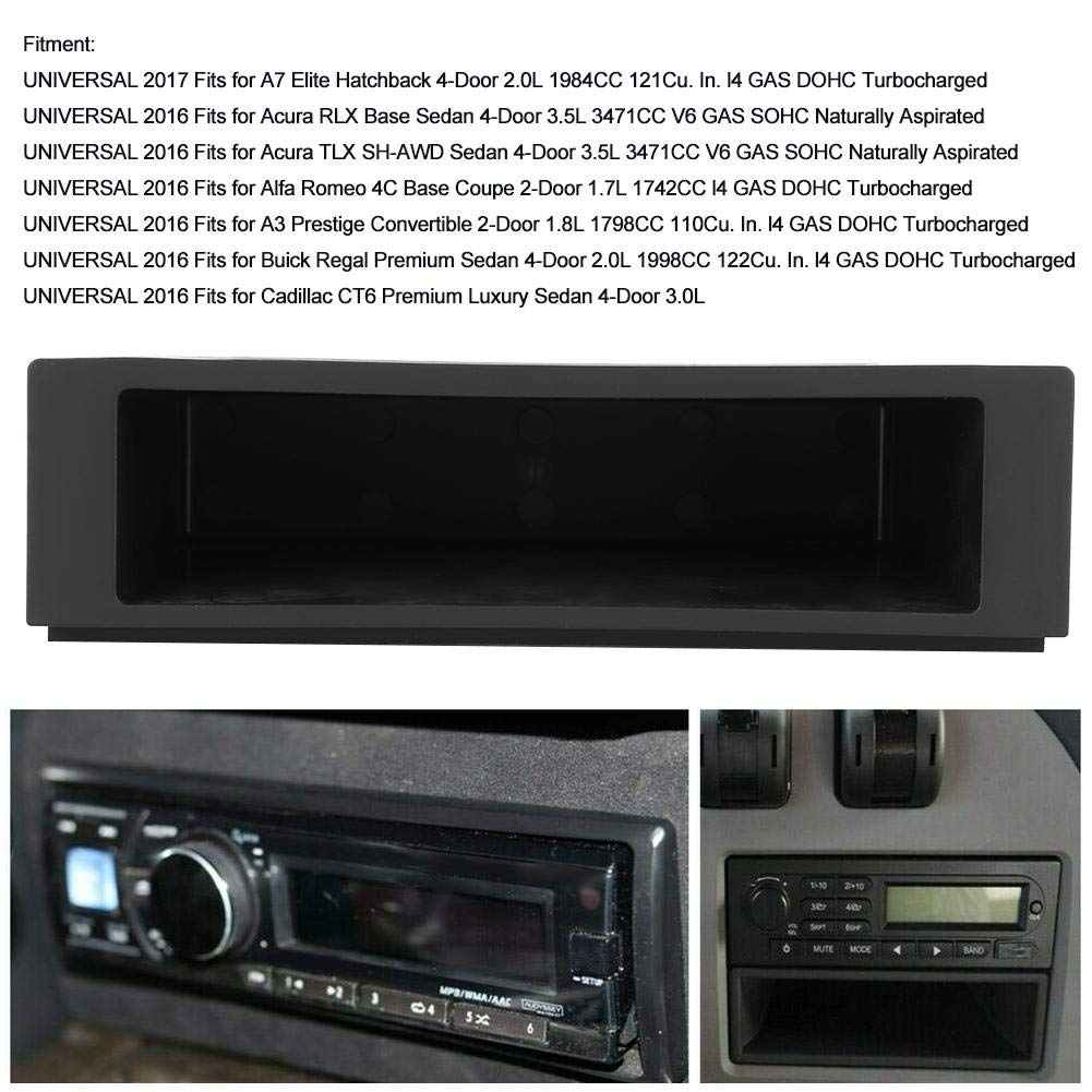 Universal 1 Din Car Stereo Radio Storage Box Organizer - Multi-Application Dash Pocket for Chevy Cruze & Other Vehicles | Perfect for Storing CDs, Phones & Small Accessories While Driving